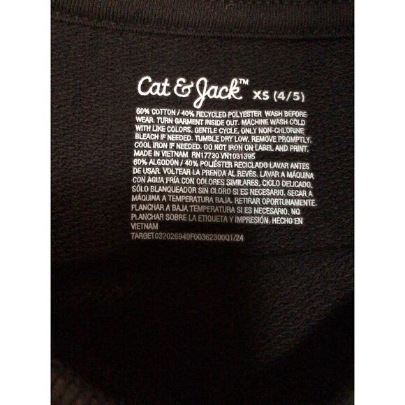 Girls Long Sleeve Black Spider Web Sparkle Heart Halloween Sweatshirt XS 4/5 - Picture 4 of 7